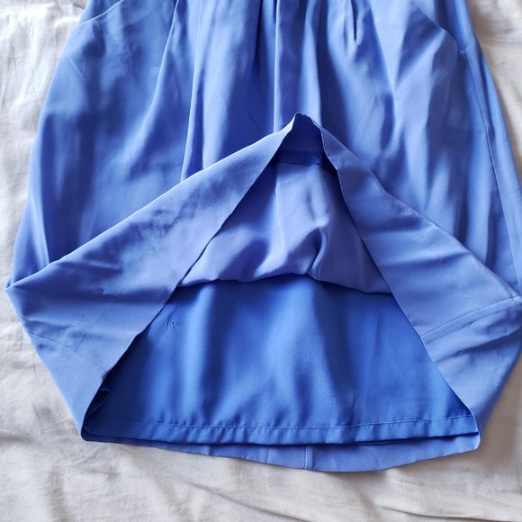 NWOT BCBGMaxAzria Hydrangea Blue 100% Silk Dress - Picture 4 of 9